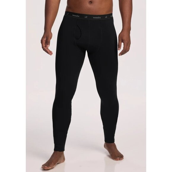 WoolX Arctic Leggings Coldest Weather Merino Wool Black Mens Medium 400g Pants - Picture 1 of 9